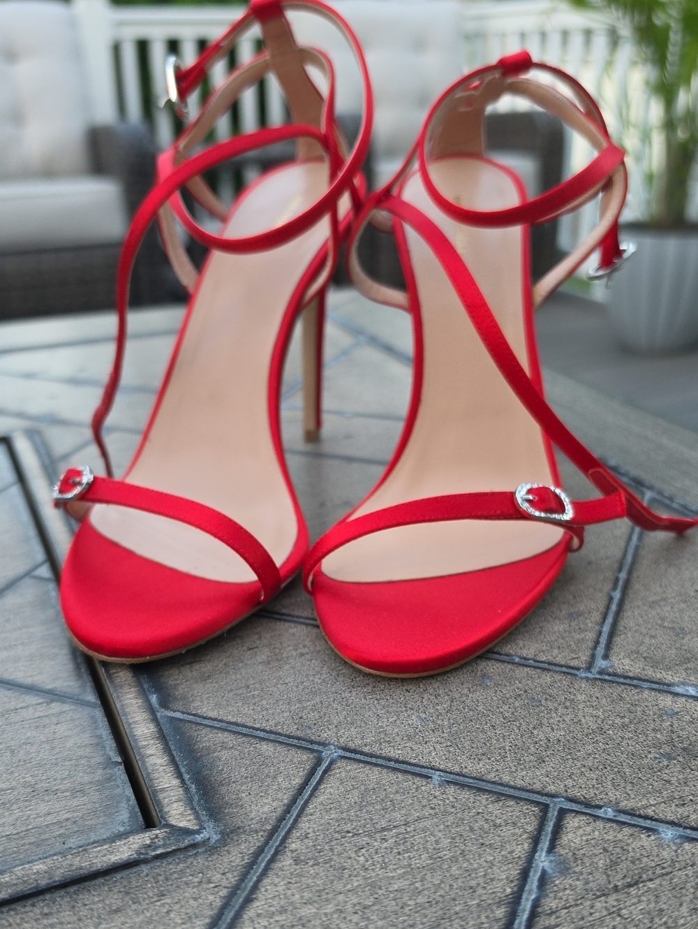 Bruno Magli Red Strappy Sandals Size 10